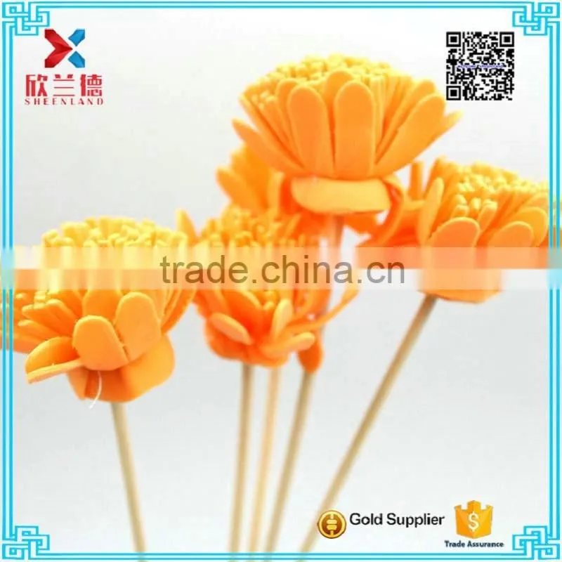 2016 orange color fashion aroma diffuser handmade sola wood flower