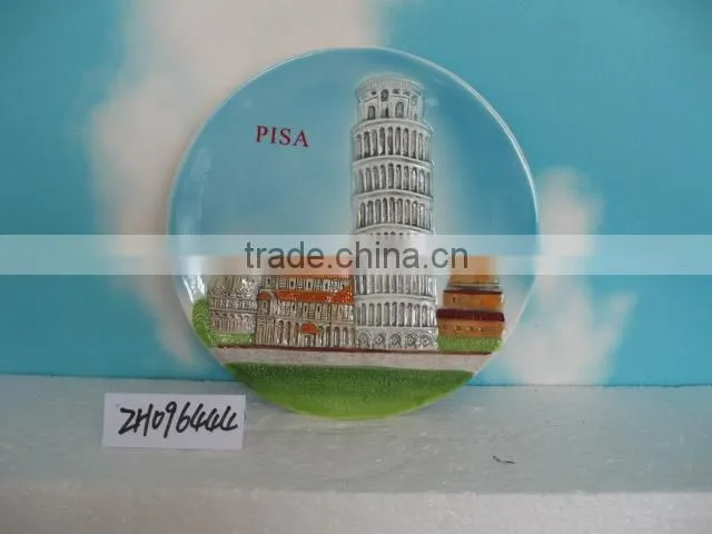 handmade round ceramic fridge magnet souvenir