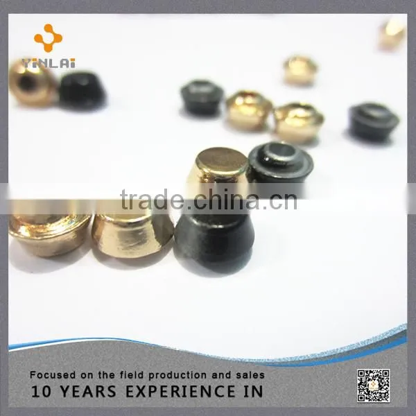 7mm zinc alloy rivet with golden and black color