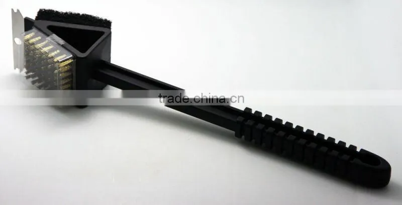 2 Way Barbecue Bbq Grill Cleaning Scraping Brass Brush Tool Wholesale