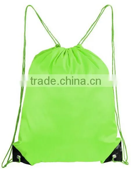 2016 polyester waterproof lightweight drawstring bag