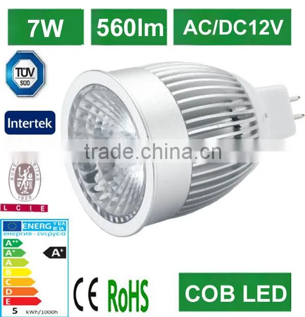 CE ROHS SAA gu5.3 led lighting spot 7W 650lm