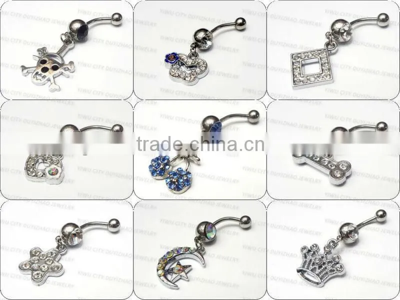 cute navel piercing dangle belly button rings body jewelry