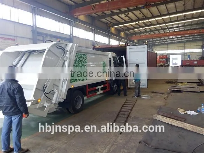 export to Sorth America 140HP garbage compactor truck dongfeng