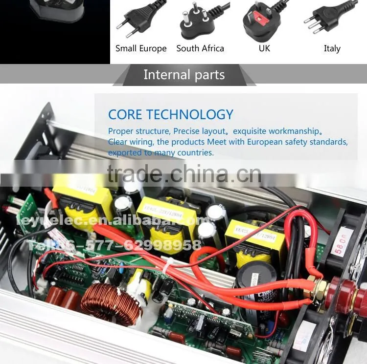 Reliable Factory DC to AC Pure Sine Wave Power Inverter OPIP-1500 W DC Input 12V with Off Grid Solar Power System