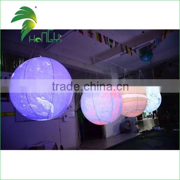 Promotion Colorful Inflatable Led Advertising Planet Balloon / Inflatable Helium Balloon With Light For Sale