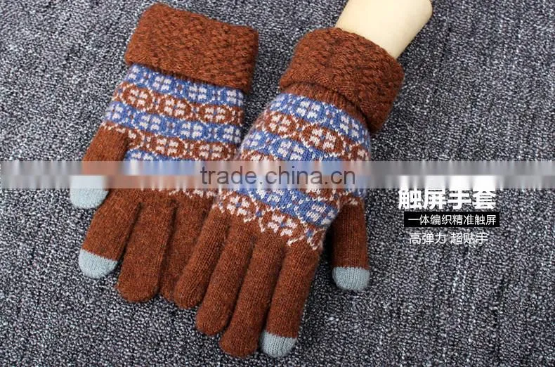Hot Gift For Christmas 2015 Special Knitted Touch Screen Gloves For Men