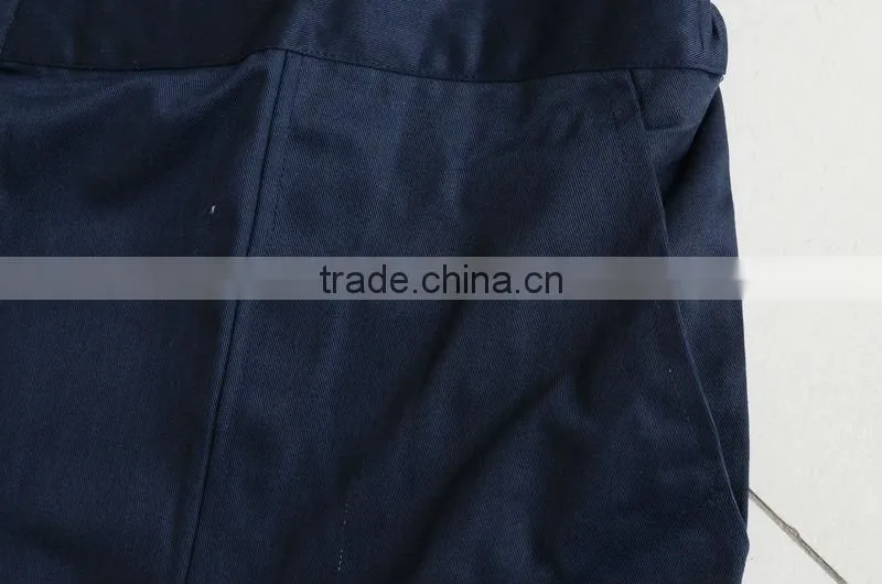 Wholesale smocked clothing boiler suits poly cotton mix fabrics anti-static rip stop safety men's industrial work coverall
