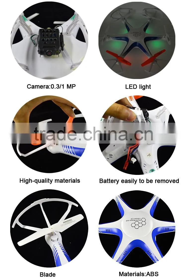 WIFI 2.4G RC drone helicopter with 0.3MP camera