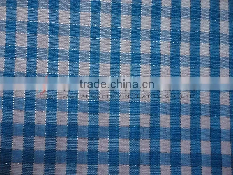 Blue check Yarn Dyed Fabric