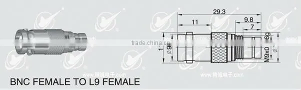 BNC female to L9 female