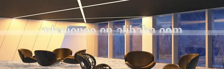 Recessed Aluminum Housing Lighting Profile For Linear Lights With Opal Diffuser