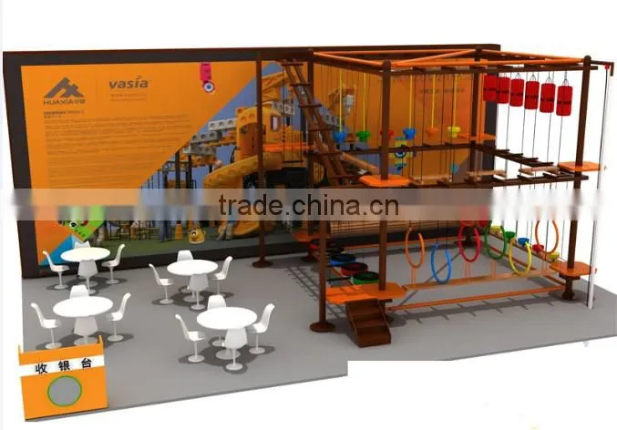 2016 hot selling climbing rope course indoor playground for fun