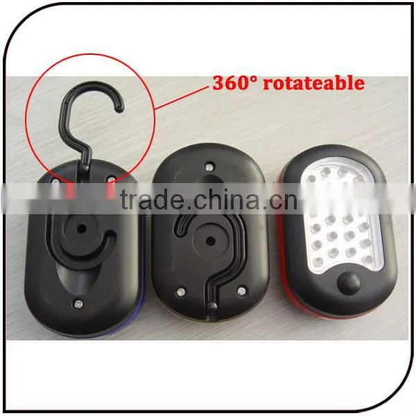 2 in1 24+3 Work Light Flashlight with Hook for Picnic Camping Outdoors
