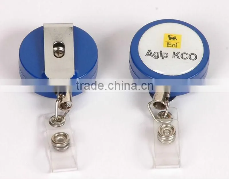 new metal color retractable badge reel,yoyo badge reel,metal badge reel