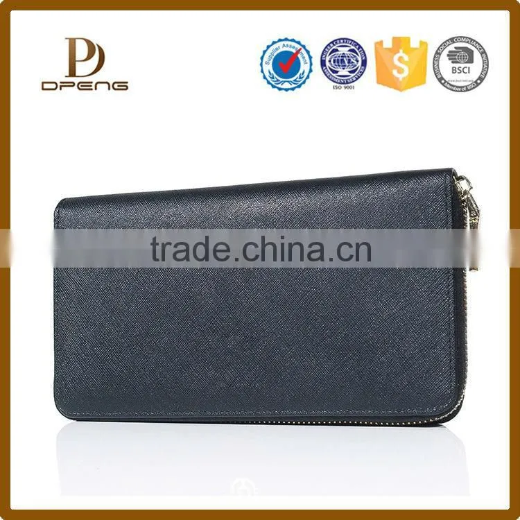 Wholesale custom consice genuine leather purse for women