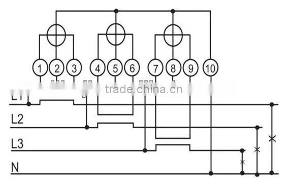 DT862 three phase 4 wire energy meter