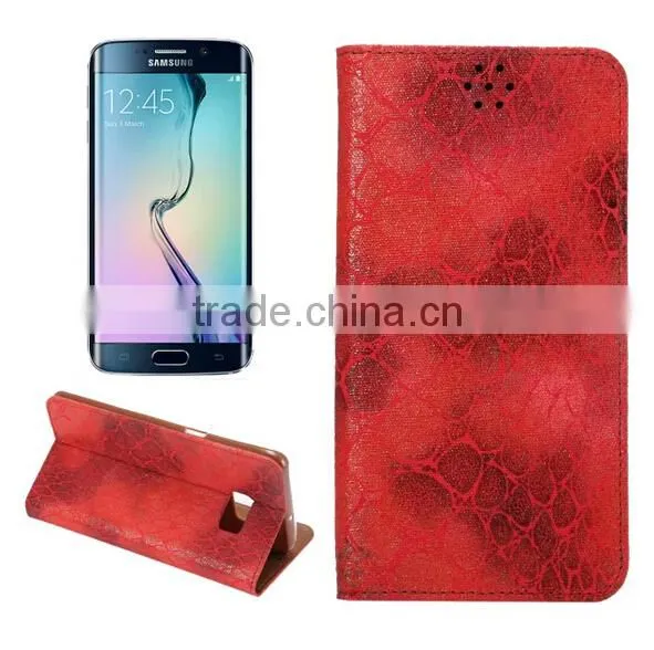 New Design For Galaxy S6 Edge Colorful Flip Stand Leather Cover