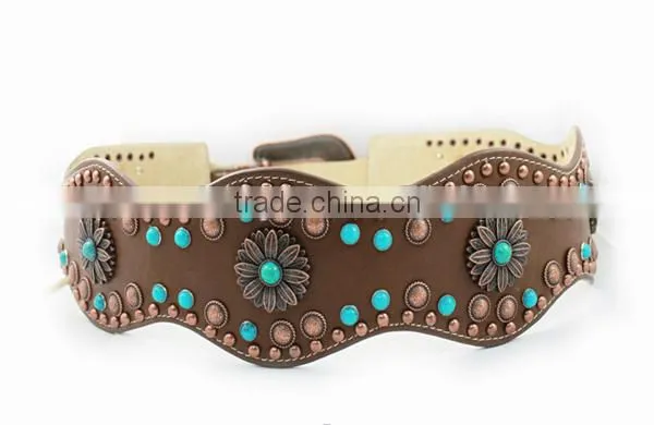 Wide Cowgirl Western Belts with Rhinestones