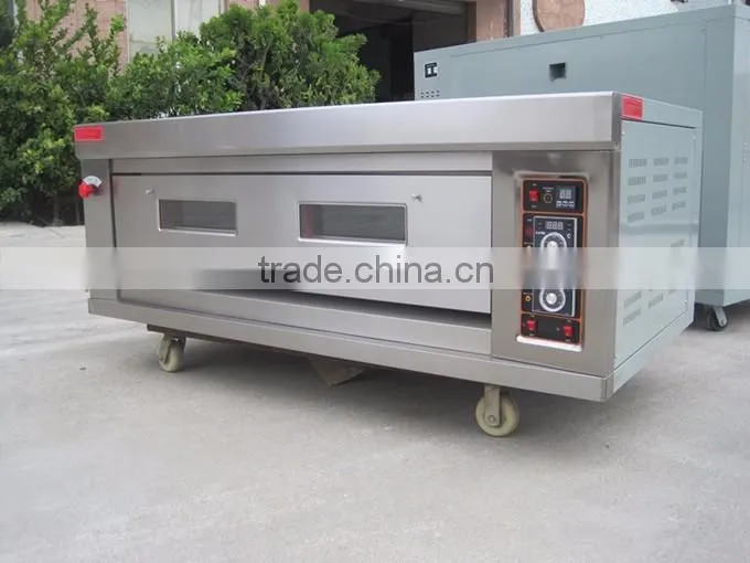 Pizza baking oven 1 deck 3 trays Digital Control Gas pizza bread baking machine