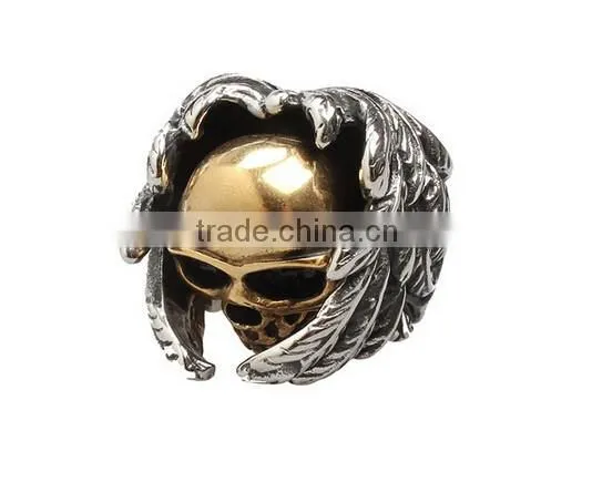 new Man's Titanium steel Men'sThe Expendables skull ring