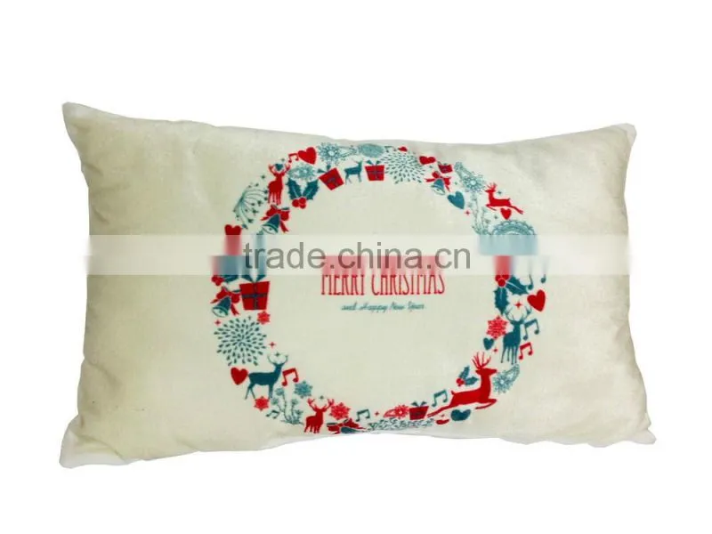 promotional Rectangular decorative Merry Christmas bolster pillow