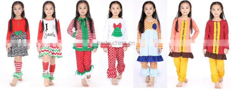 High quality wholesale girls leggings wholsale boutique toddlers cotton tight leggings kid's ruffle pants leggings