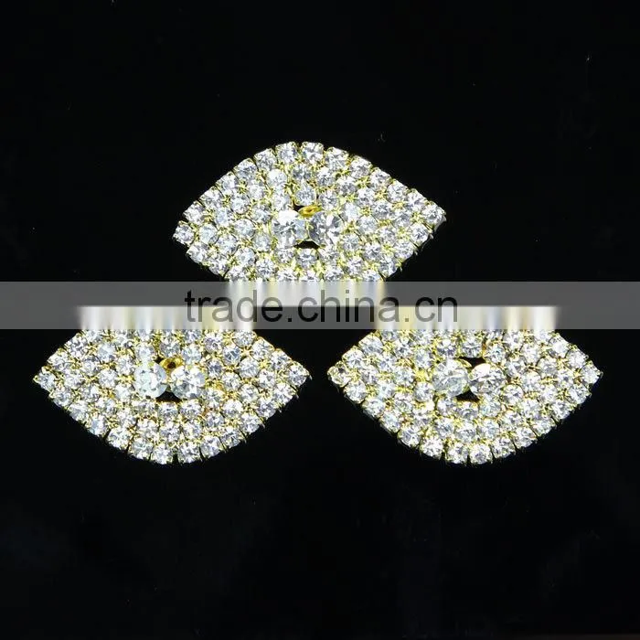 New Design Fashion Gold Tone Cat Eye Crystal Shank Button RNK170J