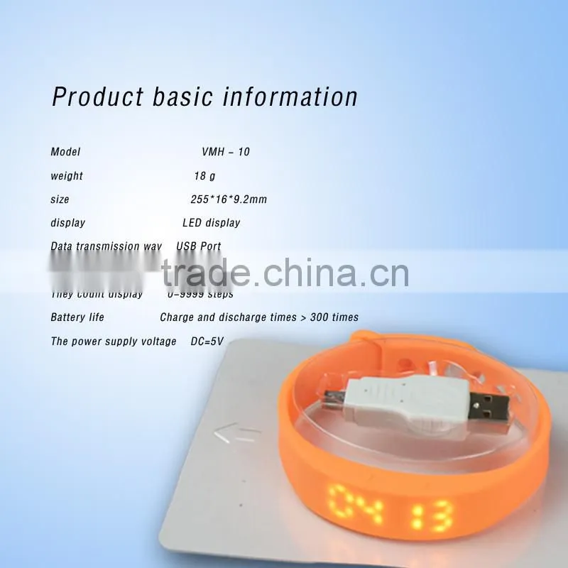 Smart reminder step gauge watches_bluetooth sports pedometer with temperature display