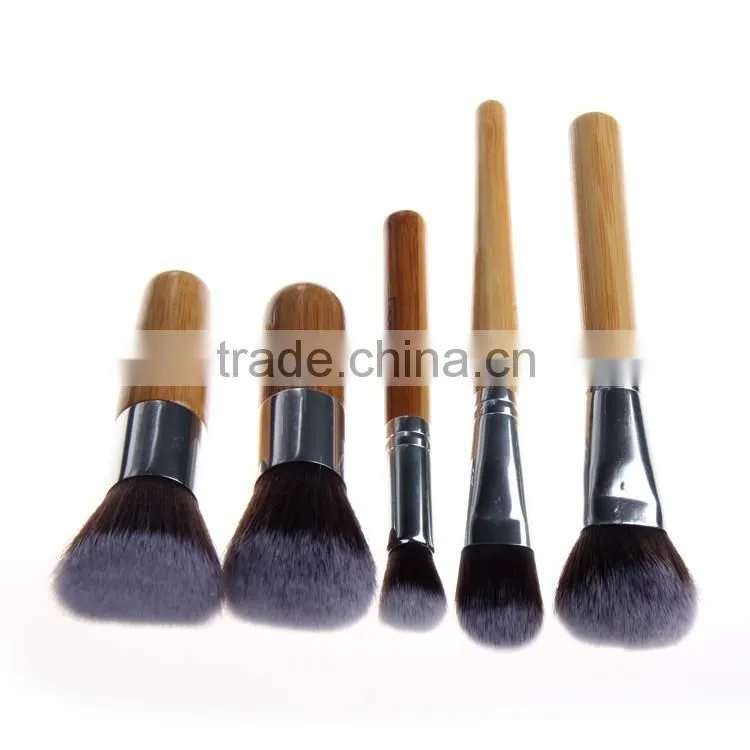 Natural Wood Handle Makeup brushes set 11 pcs