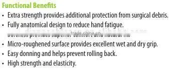 Disposable Latex surgical Gloves Powder Free and powdered full sizes