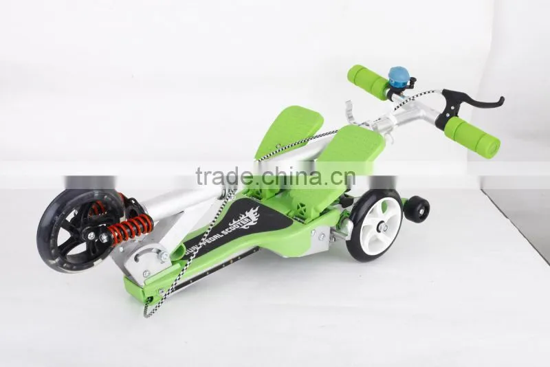 3 wheel dual pedal scooter with suspension for sale
