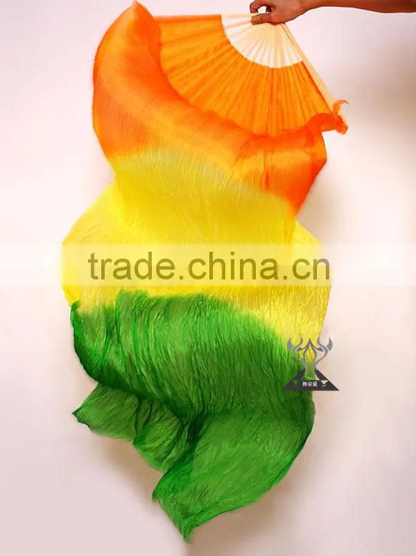 Silk Chinese Fan Dance Fans , Belly Dance Silk Fan , Hand Fans for Dance