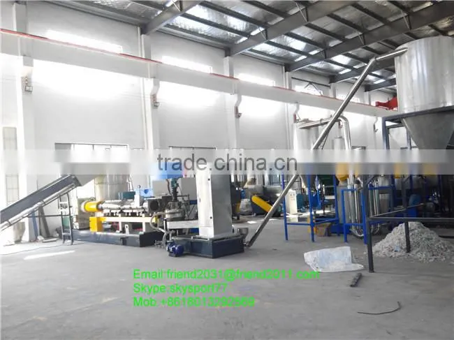 Water ring two stage pelletizing line