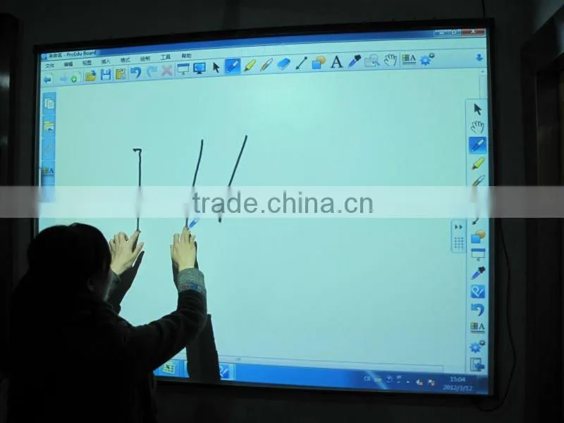 cheap 82" interactive smart whiteboard with dual touch
