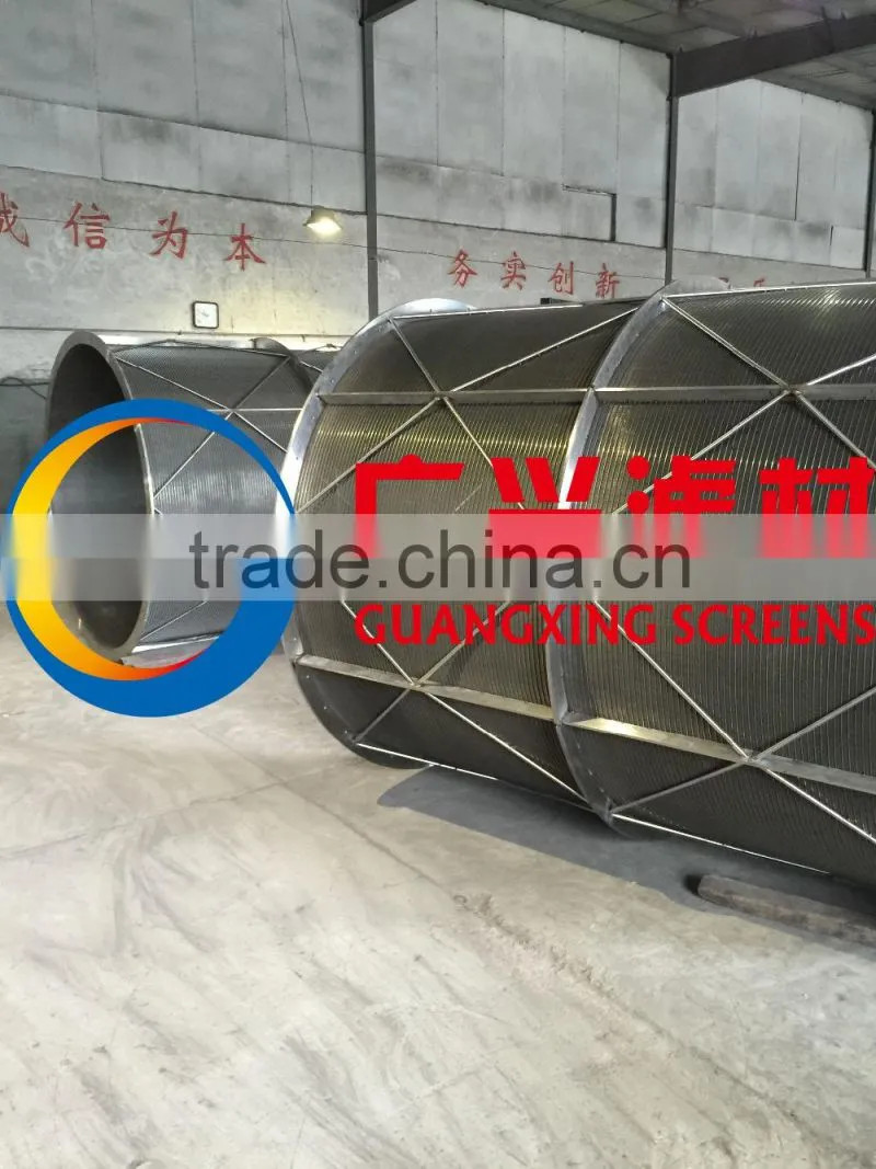 SS304 wedge Wire rotary drum screen for food process