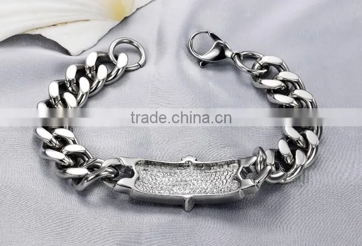 KSTONE 316L Stainless Steel punk style chain bracelett for Man