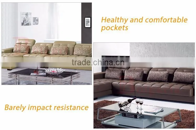 Italian style sofa set living room furniture modern hotel used leather sofa