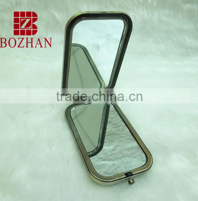 Good quality & sale bronze rhinestone makeup mirror/ charm bronze pocket mirror/high quality rhinestone cosmetic mirror