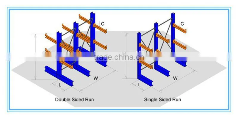 Warehouse storage Q235b steel drive in pallet racking