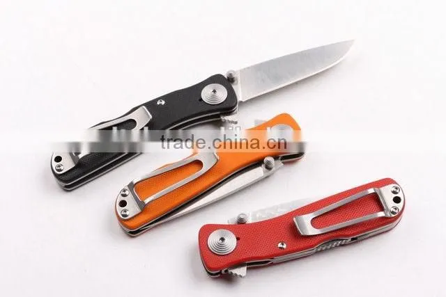 OEM three colors backlock folding knife