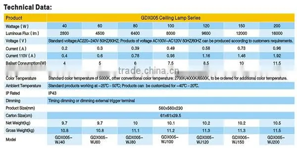 Suspended Ceiling Light Induction Lamp for Gas Station,Garage