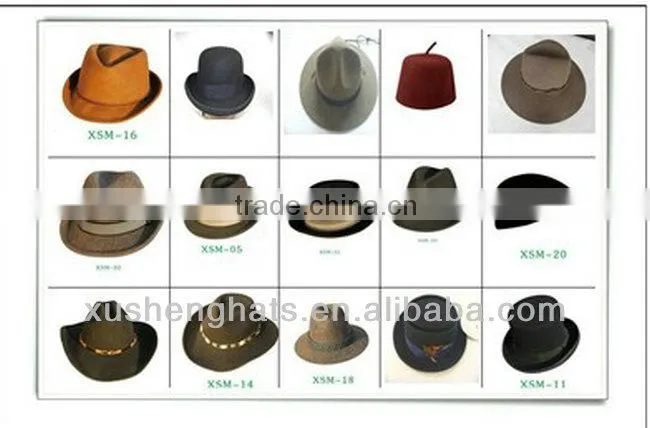 baoding factory wool floppy hat with big brim felt hat