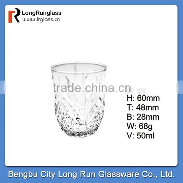 LongRun 50ml small charming Eco-friendly shot glass drinking wine glass cup for bar use