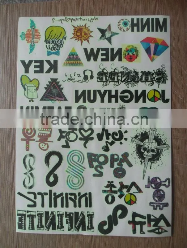 Glow in dark tatoo sticker