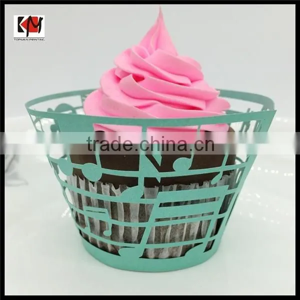 Laser cut paper cupcake cups wrappers for cake decorative