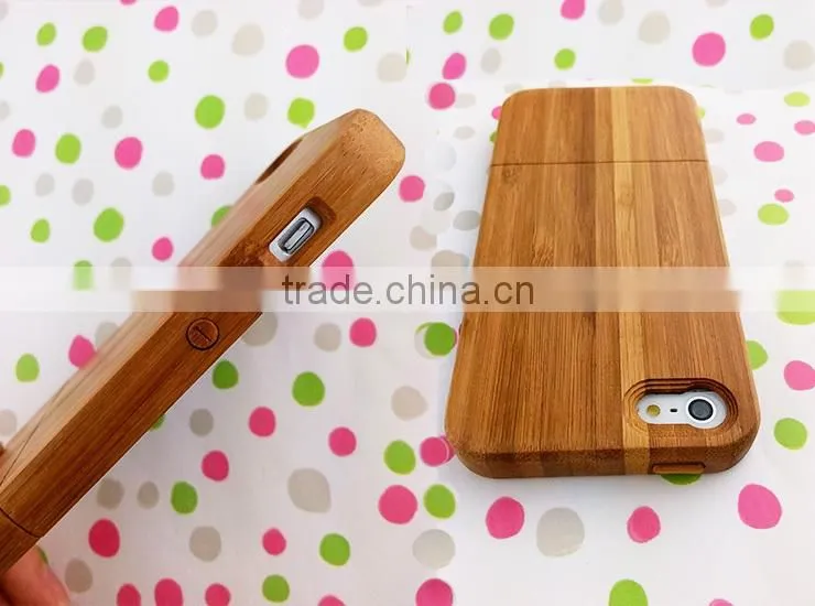 OEM Carbonized Bamboo Wood Cell Case for Iphone cover for iphone 5 two parts with press key