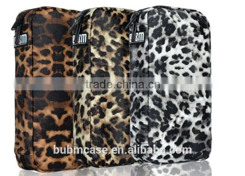 Fashion 64 Capacity Leopard Grain PU Leather Cover CD DVD Bag CD DVD Storage Bag Car Disc Case