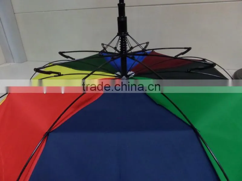 straight stormproof umbrella multi color rainbow umbrella