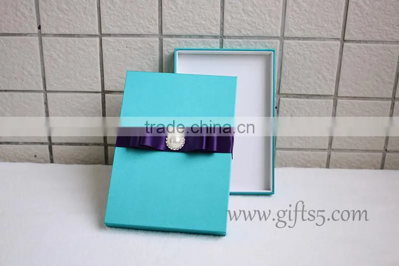 Best wedding invitation card boxes with bowknot